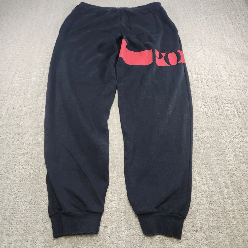 Polo Ralph Lauren Joggers Youth XL Big‎ Kids Sweatpants Spellout Black Red Pony
